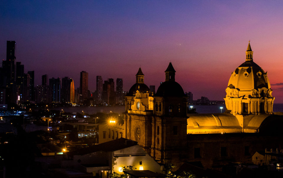 Night Skyline of Cartagena, Colombia